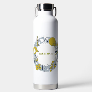 Botella De Agua De vuelta a la escuela pequeñas cosas el café del 