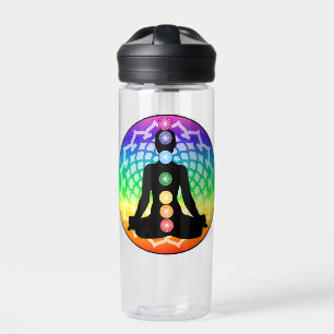 Botella de agua de yoga Chakra – Diseño de arcoíri