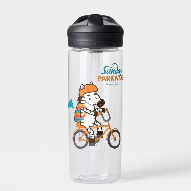 Botella de agua de Zebra Sunday Parkways (Delante)