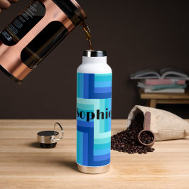 Botella de agua de Zig Zag verde verde fresco de v