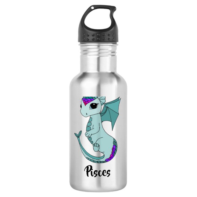 Botella de agua de zodiaco de diseño de Piscis Dra (Anverso)