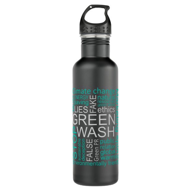 Botella De Agua Decepción sobre las mentiras falsas de Greenwash (Anverso)