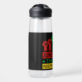 Botella De Agua Decimoctavo Word Art Pan Africa Colores