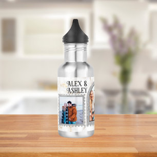Botella De Agua Deco Art Moderno Nombre de foto personalizado