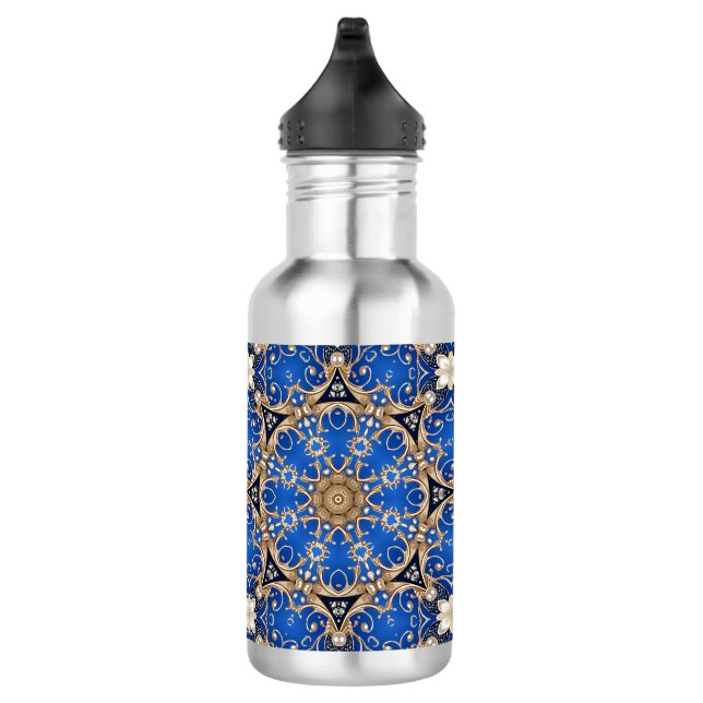 Botella de agua decorativa de oro azul (Derecha)