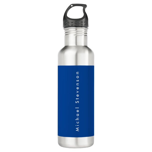 Botella De Agua Deep Blue Trendy Profesional Moderno (Anverso)
