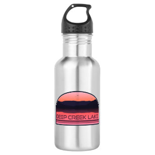 Botella De Agua Deep Creek Lake Maryland Red Sunrise