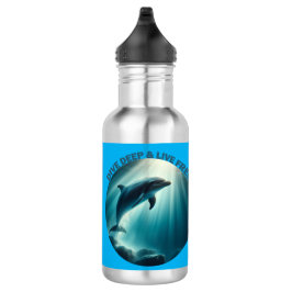 Botella De Agua Deep Live Free Dolphin