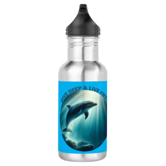 Botella De Agua Deep Live Free Dolphin