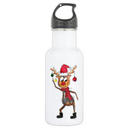 Botella De Agua Deer de Navidades de danza caprichoso