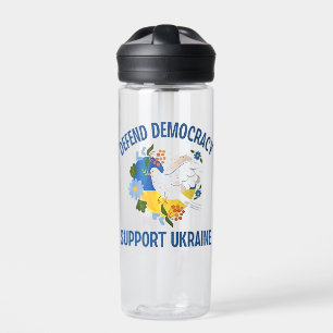 Botella De Agua Defender la democracia apoyar a Ucrania Estadounid