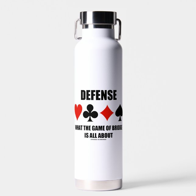 Botella De Agua Defensa Lo Que Se Trata El Juego De Bridge (Delantero)