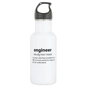 Botella De Agua Definición de diccionario divertida de ingeniero
