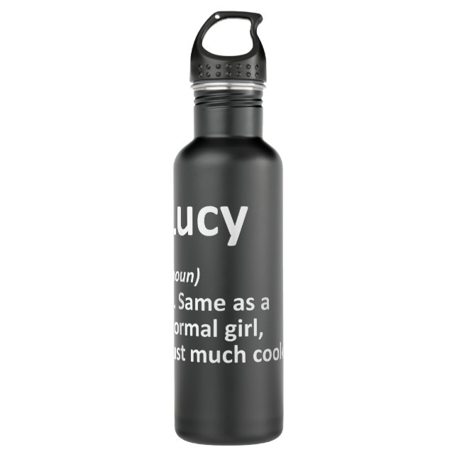 Botella De Agua Definición de LUCY Nombre Personalizado Funny Cump (Anverso)