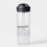 Botella De Agua Definición de Namaste Yoga Meditación mínima moder<br><div class="desc">Definición de nombre Yoga Modern Minimal Meditation Botellas de agua presenta un diseño simple de una definición de texto de "namaste" en la tipografía de escritura moderna. Perfecto regalo para los amantes del yoga,  cumpleaños,  Navidades,  Día de la Madre y más. Diseñado por © Evco Studio www.zazzle.com/store/evcostudio</div>