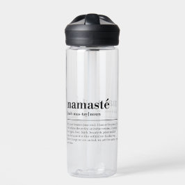 Botella De Agua Definición de Namaste Yoga Meditación mínima moder