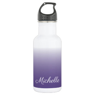 Botella De Agua Degradado oscuro ultravioleta personalizado