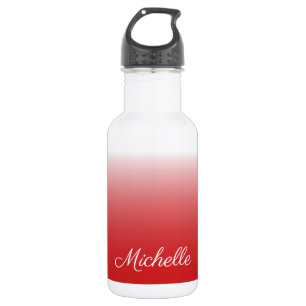Botella De Agua Degradado oscuro y rojo personalizado