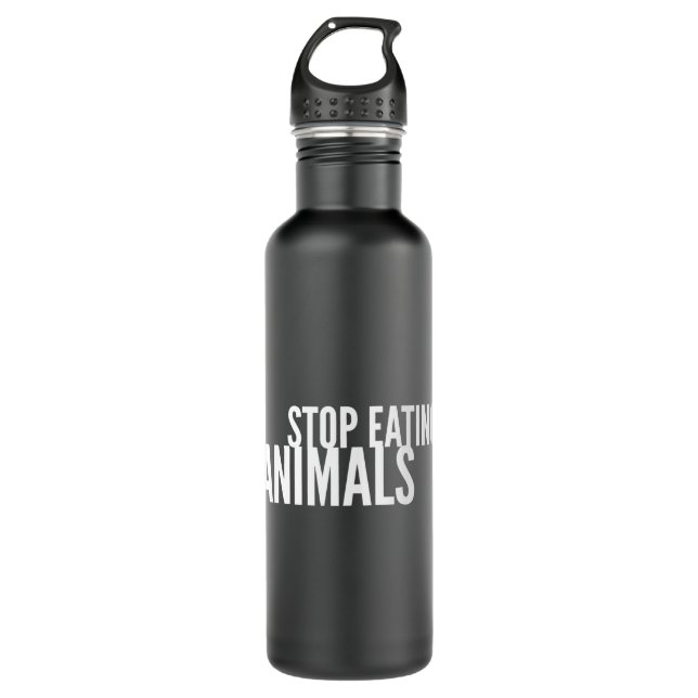 Botella De Agua Dejar de comer animales Veganism Vegan (Anverso)