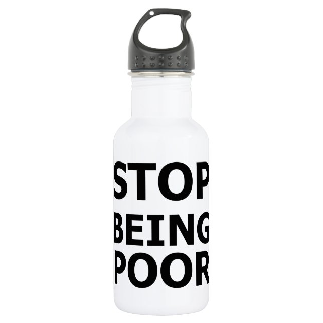 Botella De Agua Dejar de ser pobre (Anverso)
