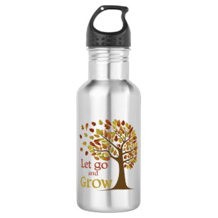 Botella De Agua Dejar Ir Y Cultivar Árbol