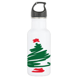 Botella de agua del árbol de Navidad