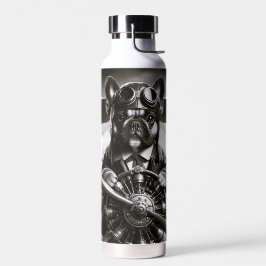 Botella de agua del aviador de Bulldog francés