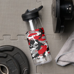 Botella de agua del Camo Blanco Rojo Camelbak