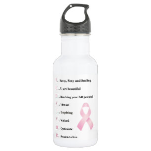 Botella de agua del cáncer de pecho