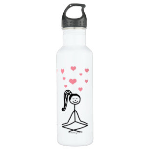 Botella de agua del chica de la yoga, 24oz