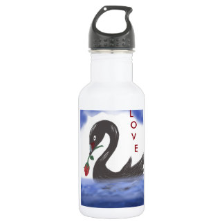 Botella de agua del cisne del amor