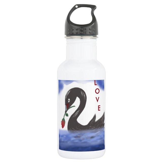 Botella de agua del cisne del amor (Anverso)