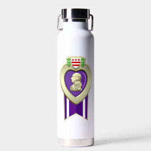 Botella de agua del Corazón Púrpura
