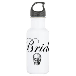 Botella de agua del cráneo del gótico de la novia