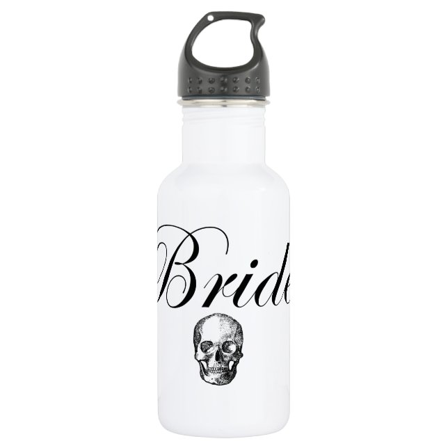 Botella de agua del cráneo del gótico de la novia (Anverso)