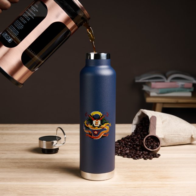 Botella de agua del Dragón Celestial (Café)