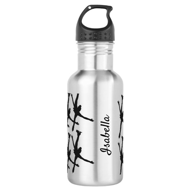 Botella de agua del equipo Synchro negro arabesco (Anverso)