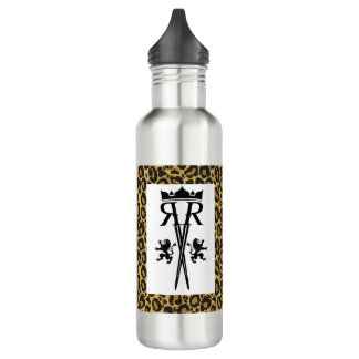 Botella de agua del estampado leopardo