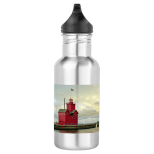 Botella de agua del faro Holland Harbor South Pier