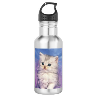 botella de agua del gato