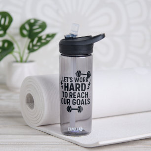 Botella de agua del gimnasio motivacional - Trabaj