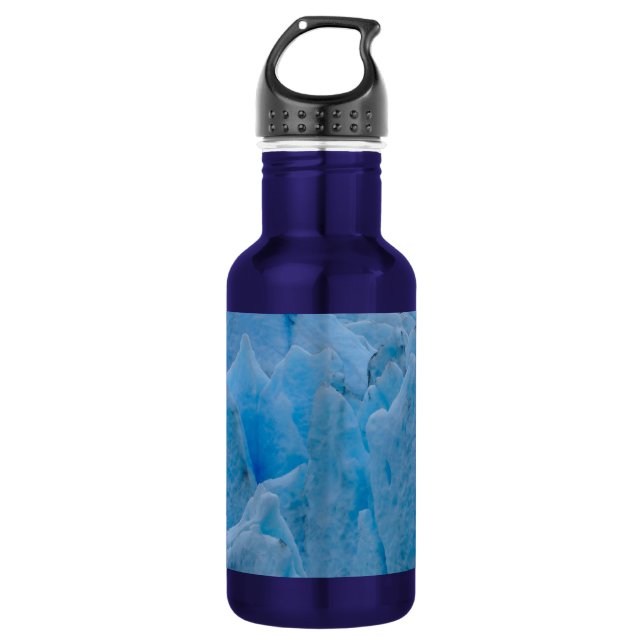 Botella de agua del glaciar azul (Anverso)