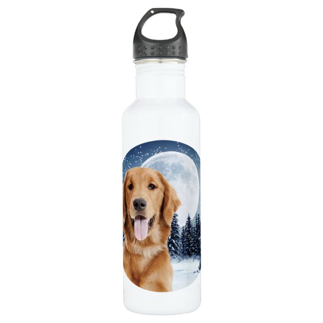 Botella de agua del golden retriever (Anverso)