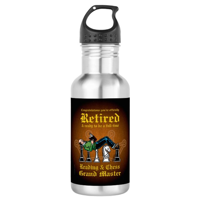 Botella de agua del Gran Maestro de Lectura y Ajed (Anverso)