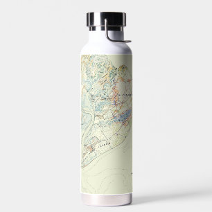 Botella de agua del Hilton Head SC Vintage Map