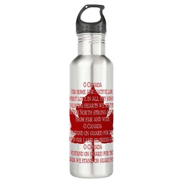 Botella de agua del Himno de Canadá Souvenir Depor (Anverso)