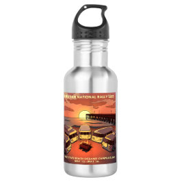 Botella de agua del logo de la manifestación nacio