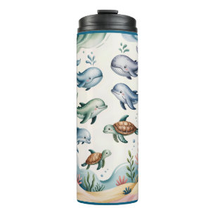 Botella de agua del océano suave y calmante con ba