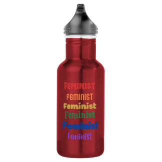 botella de agua del orgullo feminista