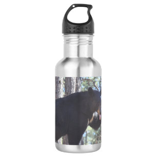 Botella de agua del oso negro